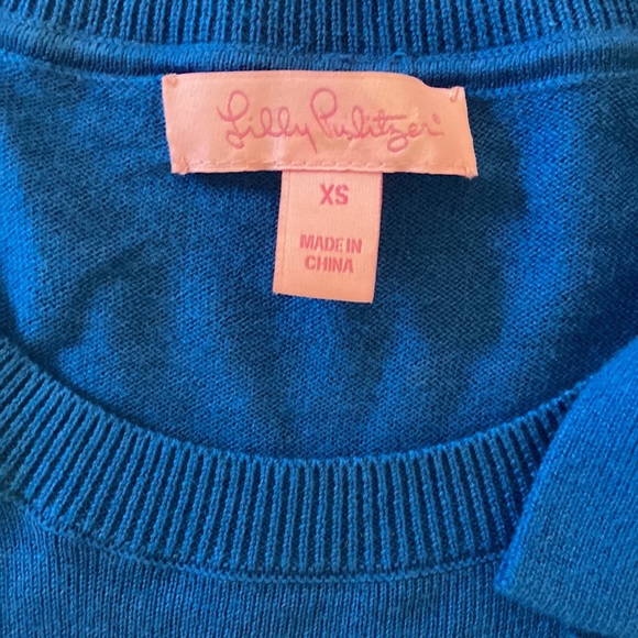 Lilly Pulitzer Truro Blue Bow Crewneck Sweater; Size XS - Picture 4 of 6